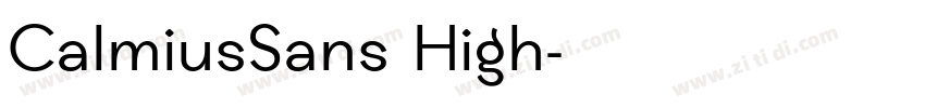 CalmiusSans High字体转换